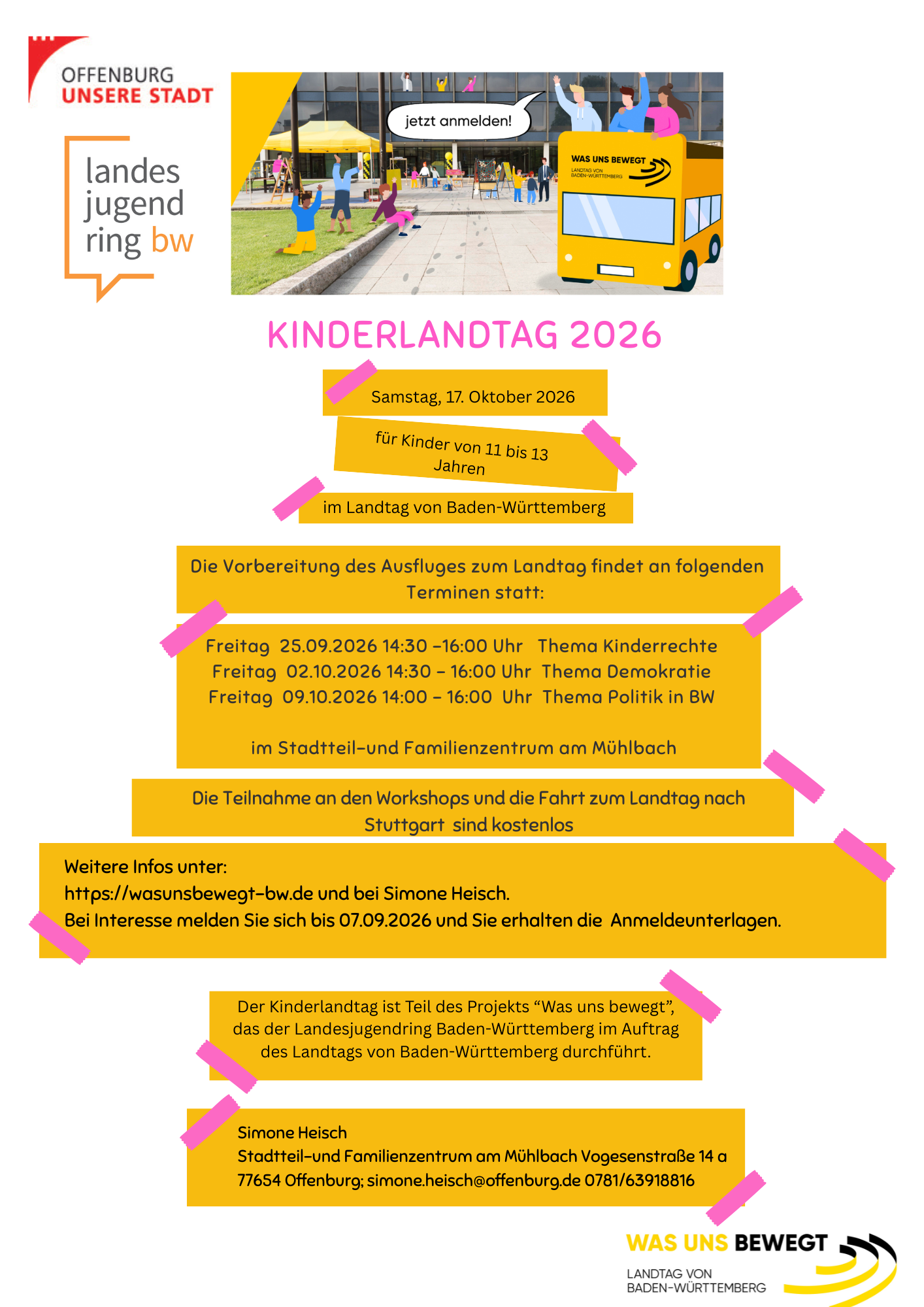 Flyer Anmeldung Kinderlandtag